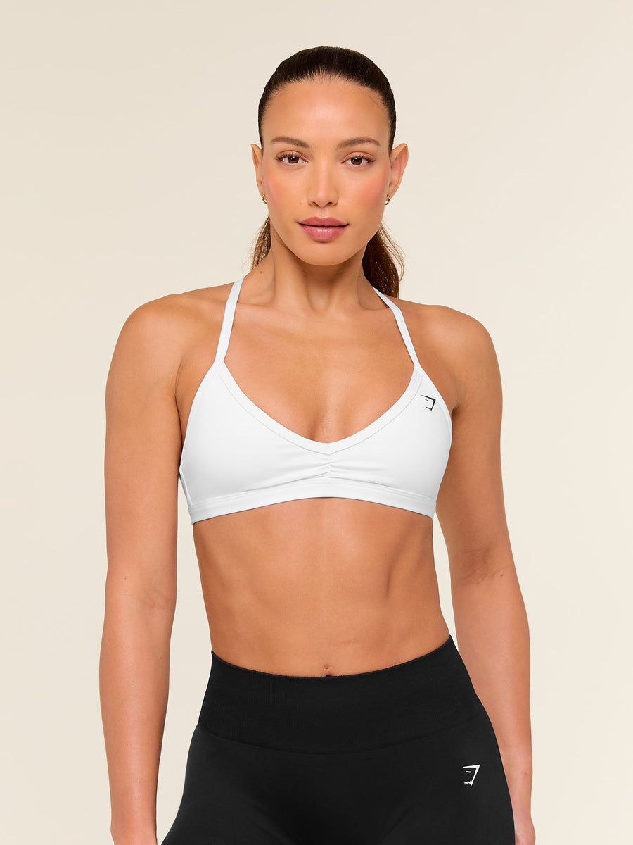 Gymshark Minimal Sports Bra — White — 1