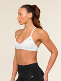 Gymshark Minimal Sports Bra — White — 2