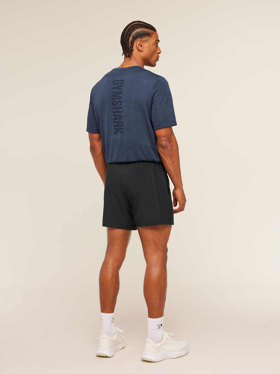 Gymshark Lightweight Seamless T-Shirt — Heavy Blue/Marl — 7