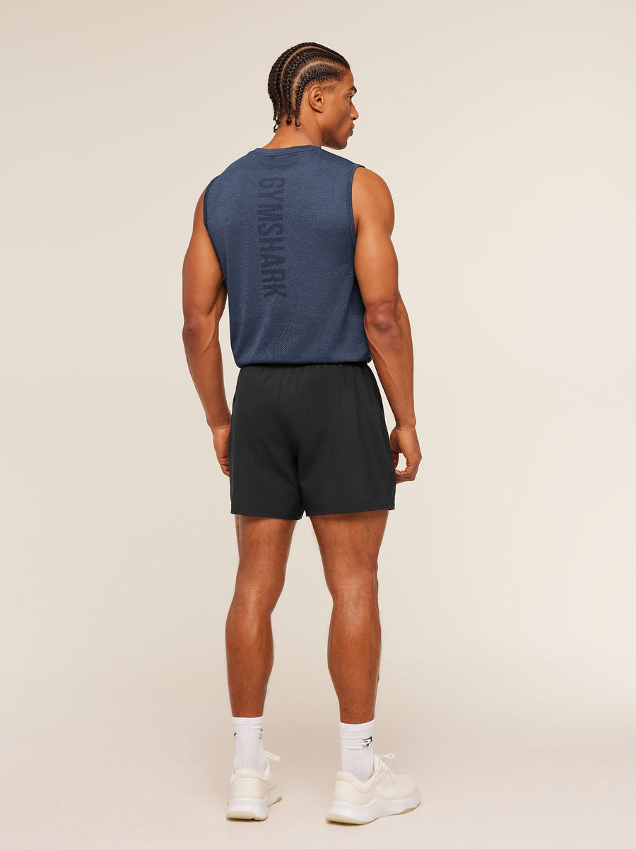 Gymshark Lightweight Seamless Tank — Heavy Blue/Marl — 7