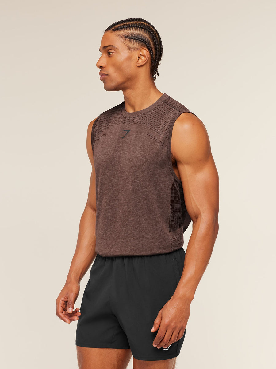 Gymshark Lightweight Seamless Tank — Soft Brown/Marl — 3
