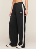 Gymshark Lightweight Tricot Wide Leg Pants — Black/Tinted White — 1