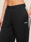 Gymshark Lightweight Tricot Wide Leg Pants — Black/Tinted White — 4