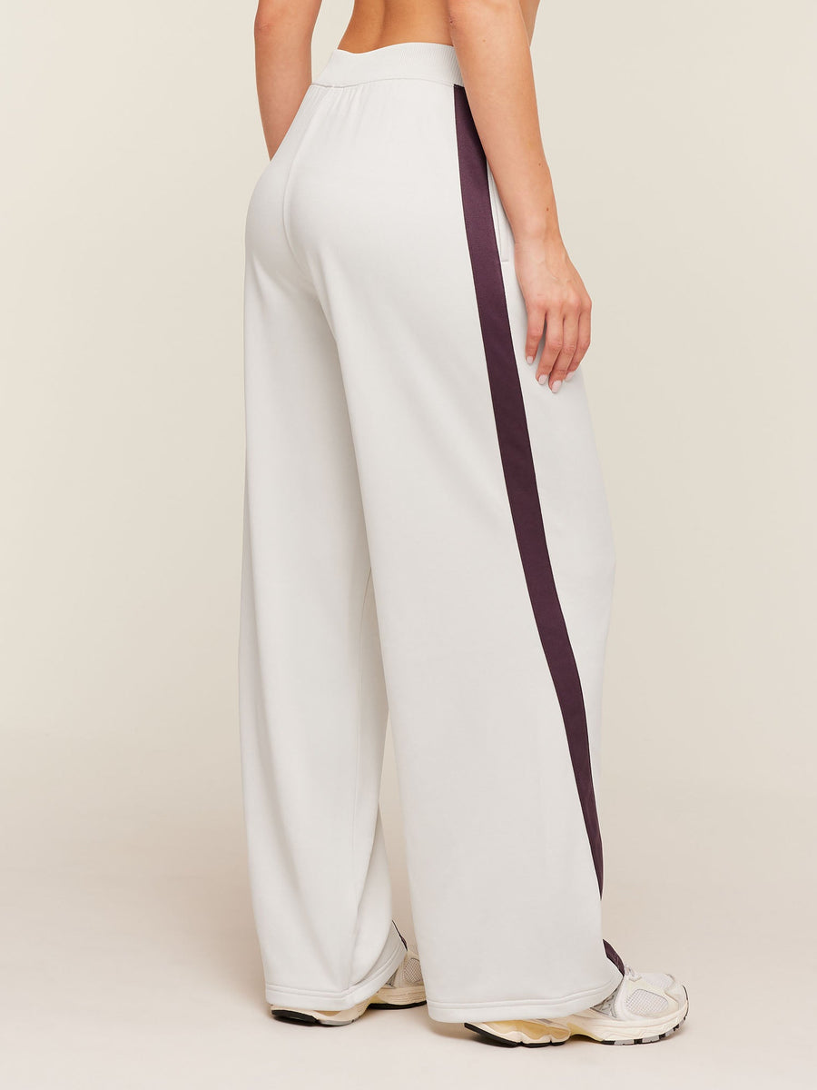 Gymshark Lightweight Tricot Wide Leg Pants — Tinted White/Cherry Purple — 3
