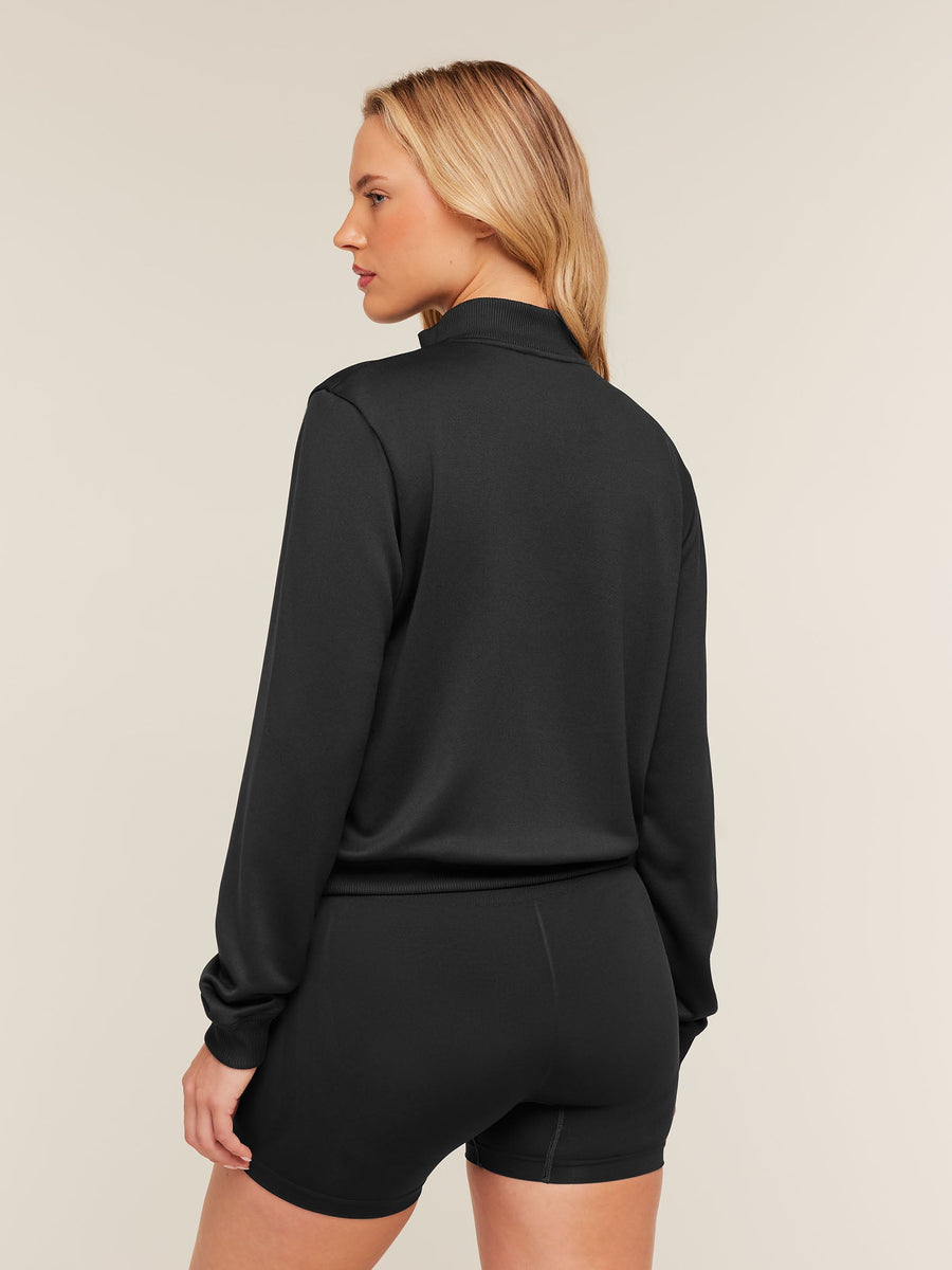 Gymshark Lightweight Tricot Zip Through Jacket — Black/Tinted White — 2