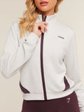 Gymshark Lightweight Tricot Zip Through Jacket — Tinted White/Cherry Purple — 5