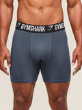 Gymshark Long Boxer Brief 3PK — Denim Grey/Titanium Blue/Black — 3