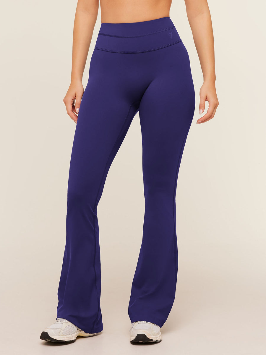 Gymshark Crossover Back Flared Leggings — Indigo Purple — 2