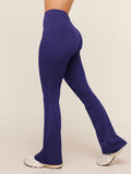 Gymshark Crossover Back Flared Leggings — Indigo Purple — 3