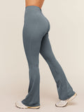 Gymshark Crossover Back Flared Leggings — Iron Blue — 3