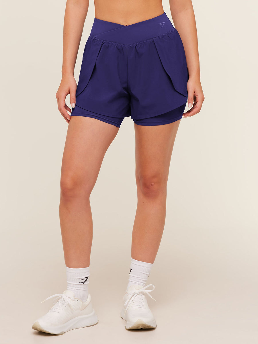 Gymshark Crossover 2-in-1 Shorts — Indigo Purple — 1