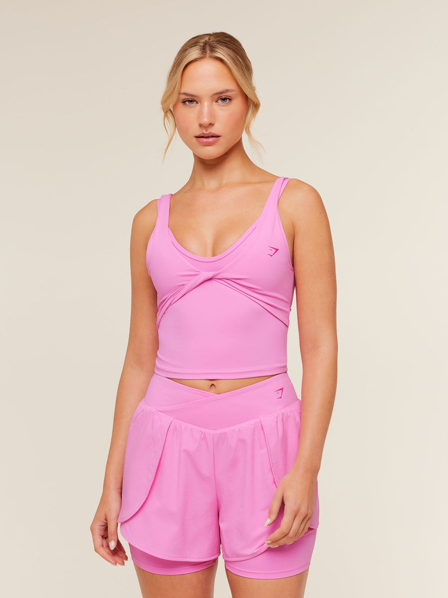 Gymshark Crossover Back Tank — Focus Pink — 1