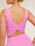 Gymshark Crossover Back Tank — Focus Pink — 4