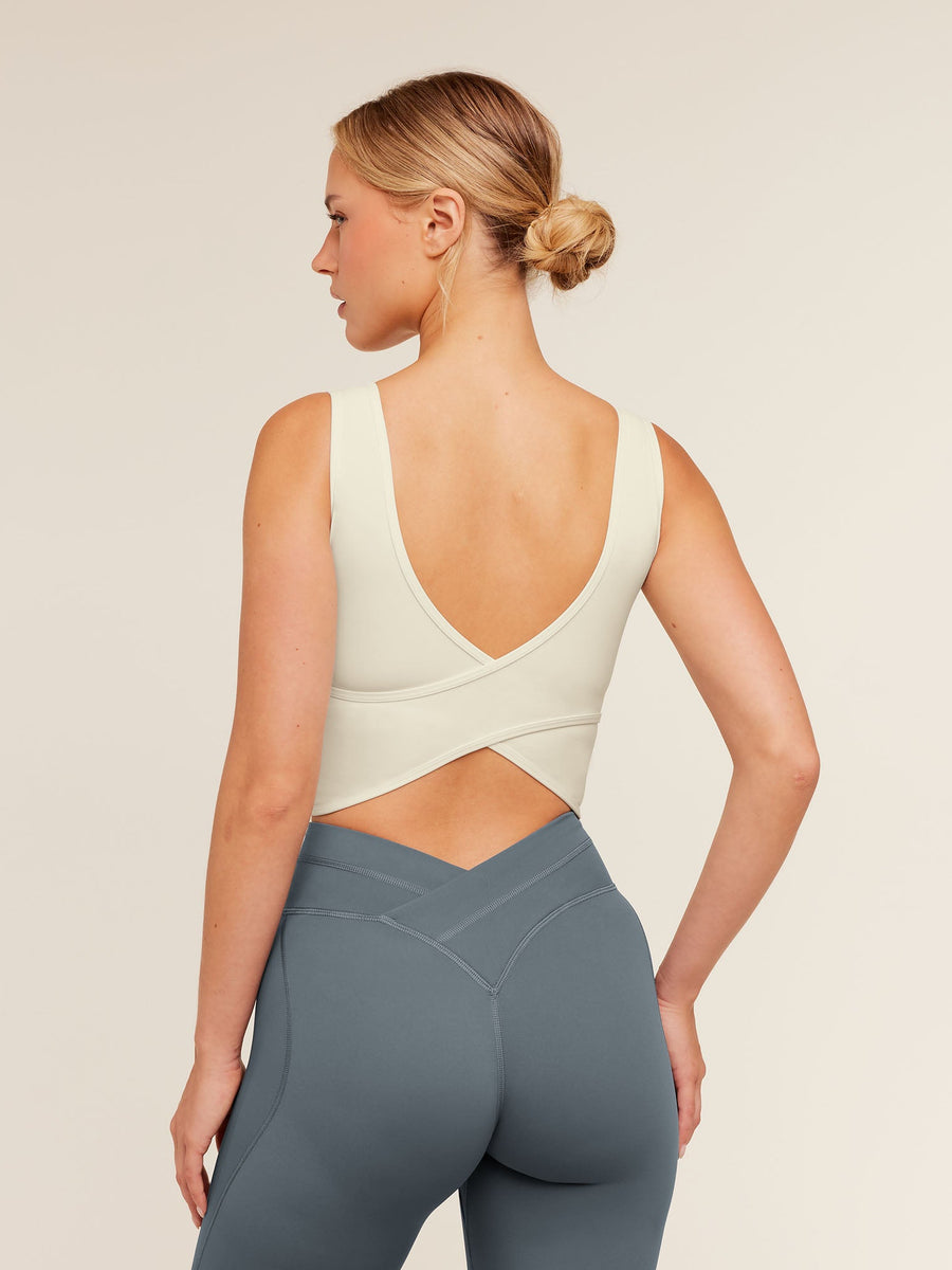 Gymshark Crossover Back Tank — Soft White — 2