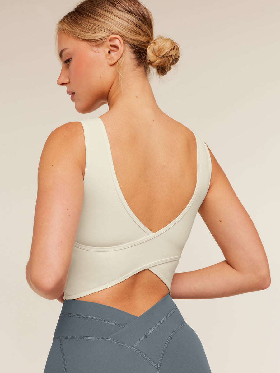 Gymshark Crossover Back Tank — Soft White — 5