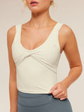 Gymshark Crossover Back Tank — Soft White — 6