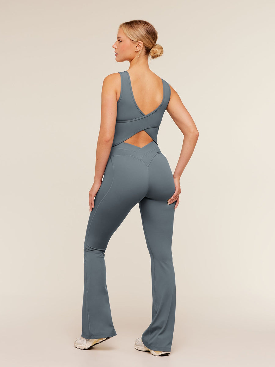 Gymshark Crossover Back Tank — Iron Blue — 6