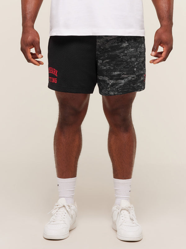 Gymshark Lifting Mesh 5" Shorts — Ash Grey
