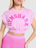 Gymshark Mesh Graphic Crop Top — Sour Pink — 5