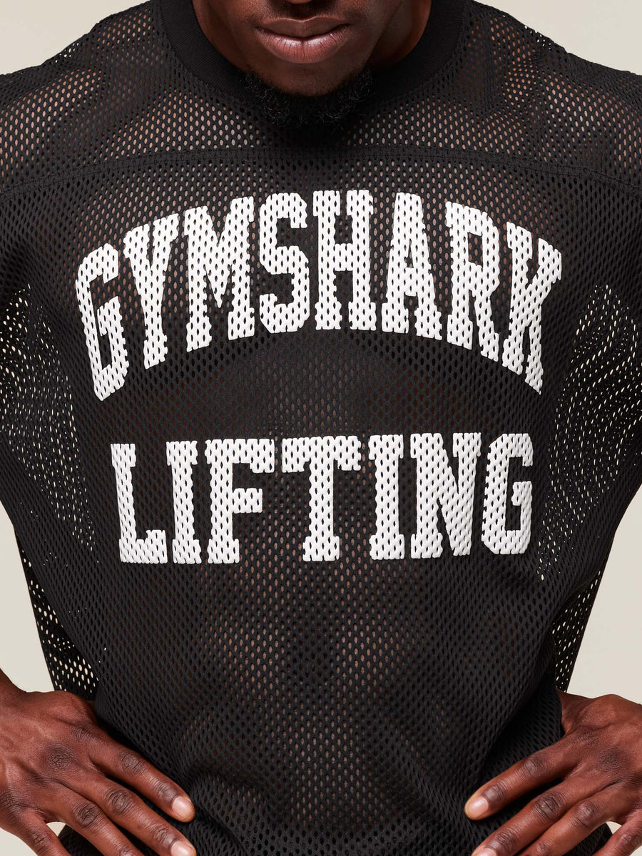 Gymshark Mesh Oversized T-Shirt — Black — 4