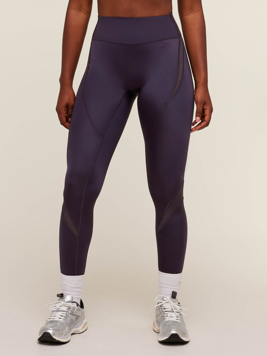 Gymshark Mesh Panel Leggings — Midnight Purple — 1