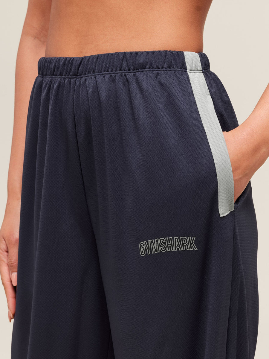 Gymshark Mesh Straight Leg Pants — Heavy Blue/Stone Grey — 5