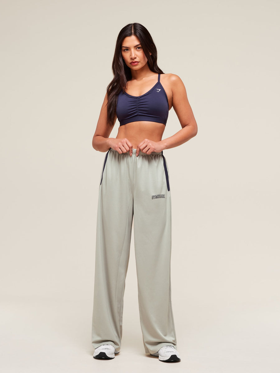 Gymshark Mesh Straight Leg Pants — Stone Grey/Heavy Blue — 3