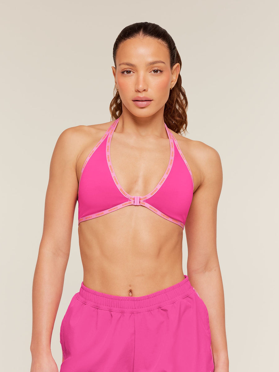 Gymshark Micro Logo Clasp Minimal Bra — Super-Set Pink — 1