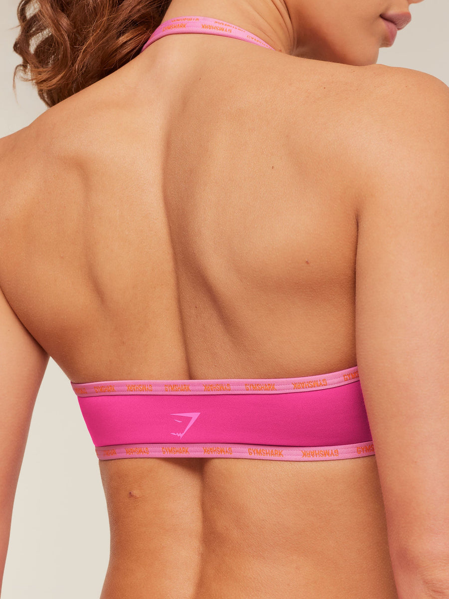 Gymshark Micro Logo Clasp Minimal Bra — Super-Set Pink — 5