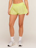 Gymshark Flutter Woven Shorts — Sorbet Yellow — 1