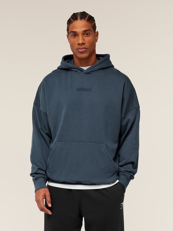 Gymshark Olde English Hoodie — Stealth Blue
