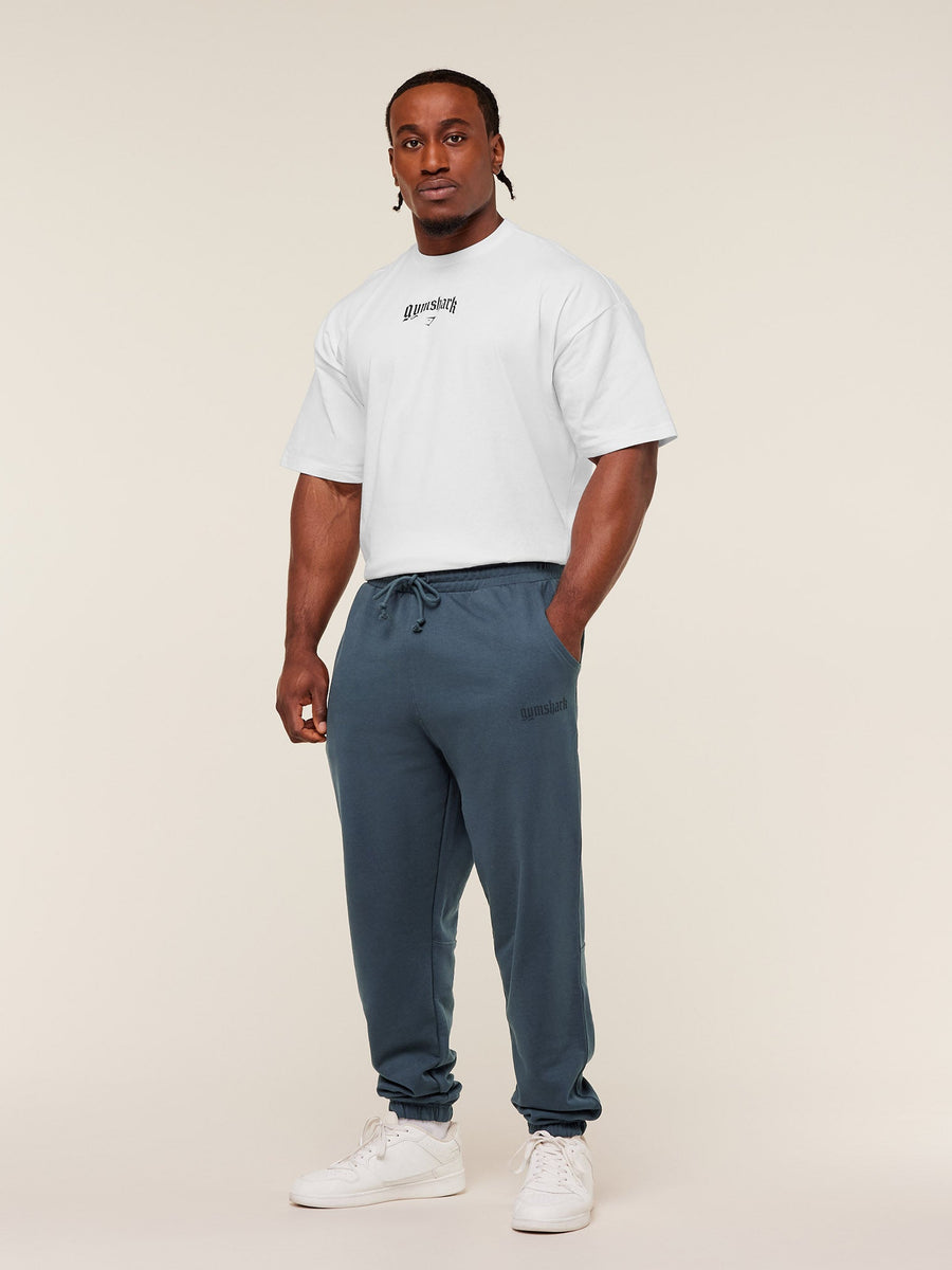 Gymshark Olde English Joggers — Stealth Blue — 6