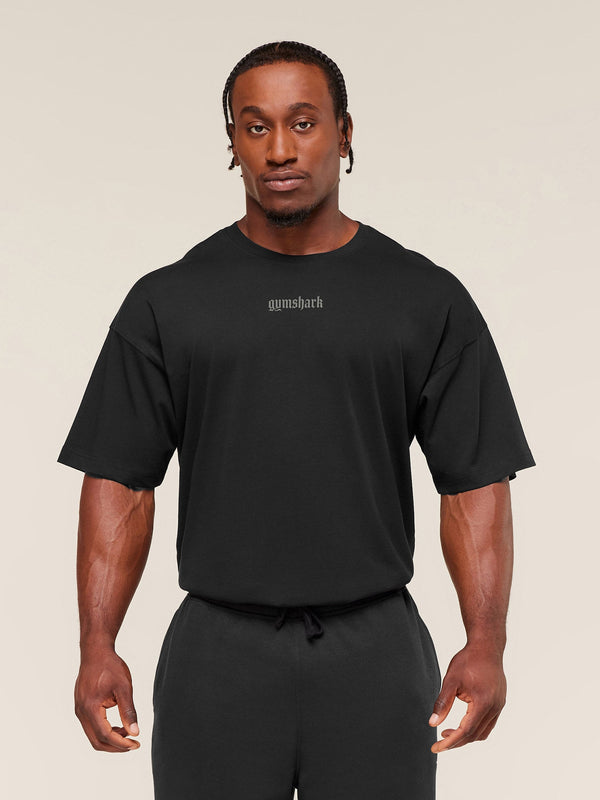 Gymshark Olde English T-Shirt — Black