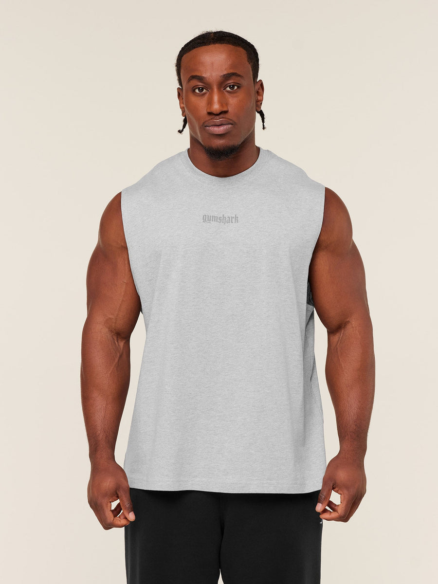 Gymshark Olde English Tank — Soft Grey Marl — 4