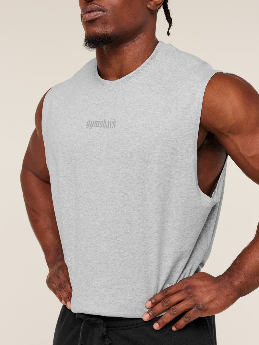 Gymshark Olde English Tank — Soft Grey Marl — 5