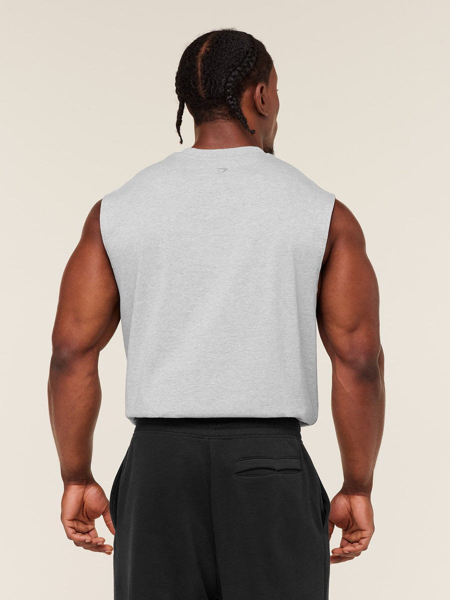 Gymshark Olde English Tank — Soft Grey Marl — 2