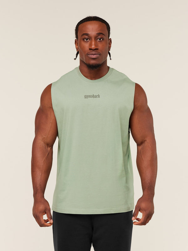 Gymshark Olde English Tank — Haze Green