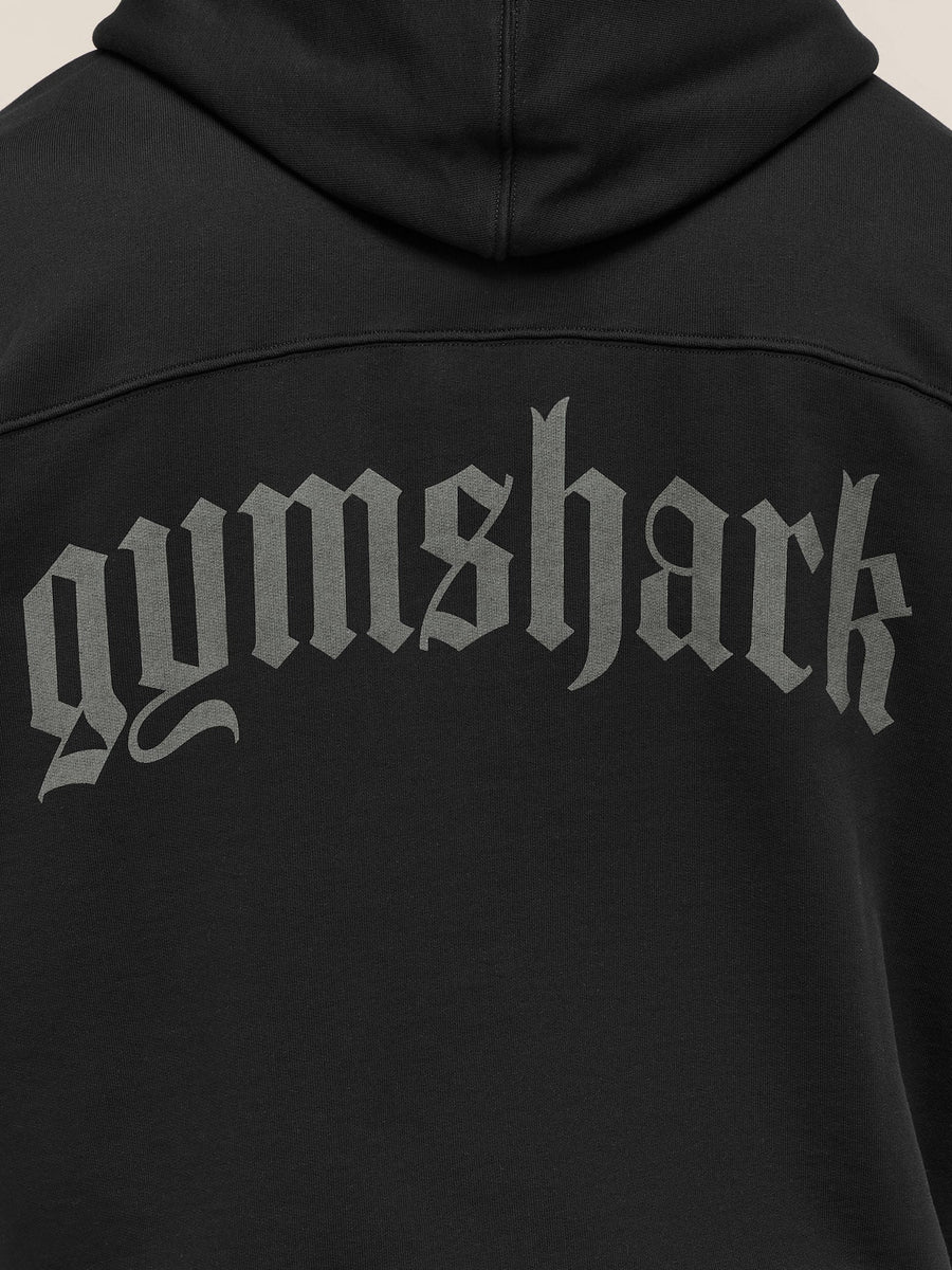 Gymshark Olde English Zip Up Hoodie — Black — 6