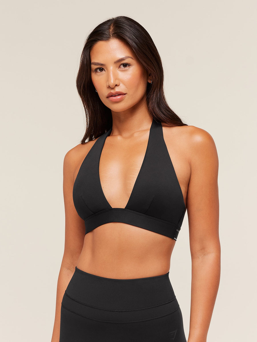 Gymshark Plunge Sports Bra — Black — 1