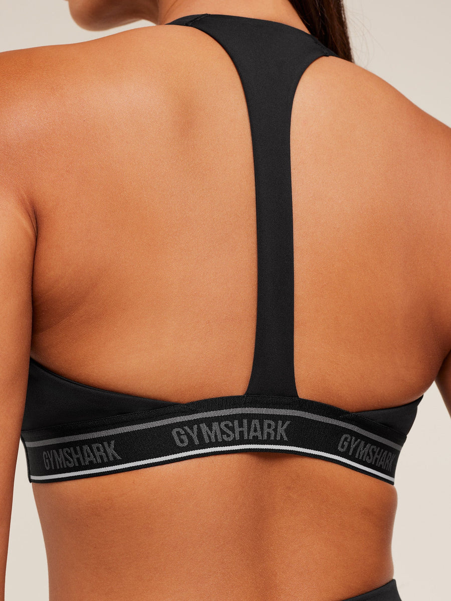 Gymshark Plunge Sports Bra — Black — 5