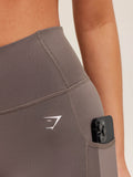 Gymshark Pocket Leggings — Cool Brown — 5