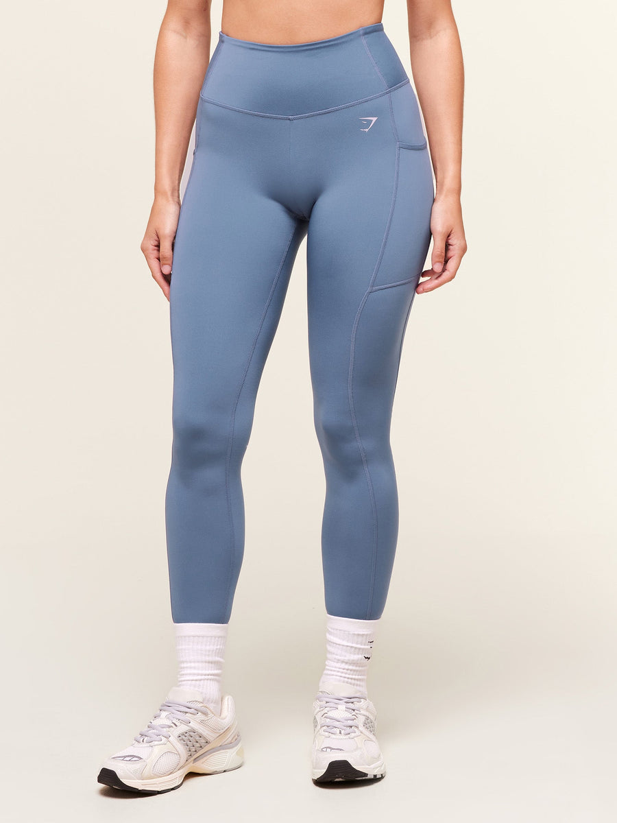 Gymshark Pocket Leggings — Worn Blue — 1