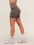 Gymshark Pocket Shorts — Cool Brown — 1