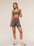 Gymshark Pocket Shorts — Cool Brown — 6