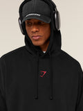Gymshark Power Hoodie — Black/Conditioning Red — 6