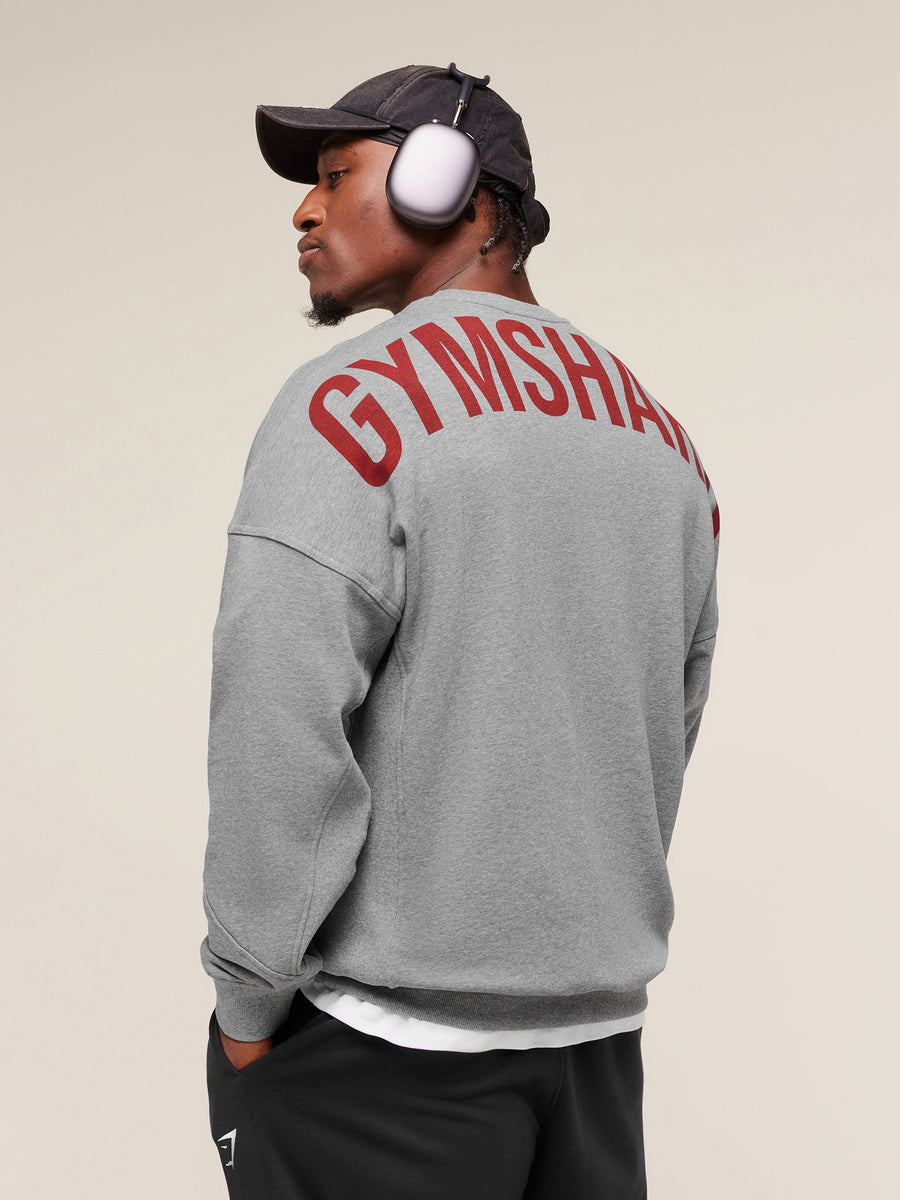 Gymshark Power Crew — Charcoal Core Marl — 1
