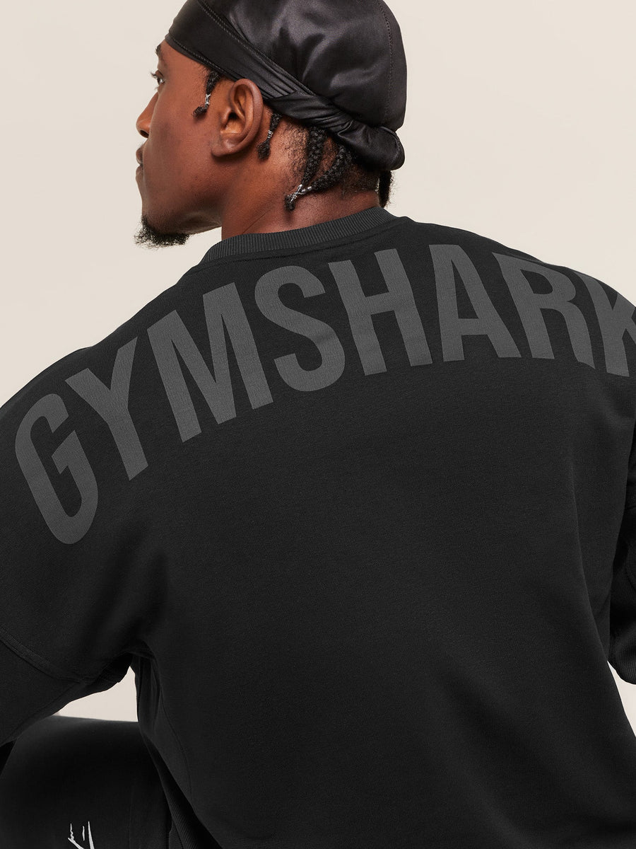 Gymshark Power Crew — Black/Asphalt Grey — 4