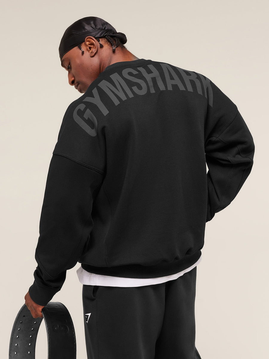 Gymshark Power Crew — Black/Asphalt Grey — 3
