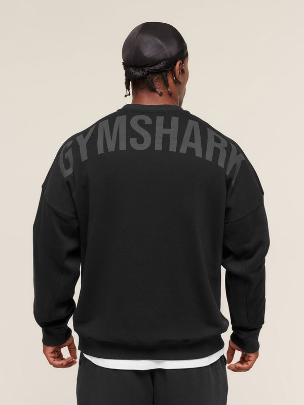 Gymshark Power Crew — Black/Asphalt Grey