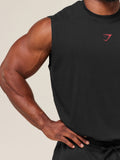 Gymshark Power Cut Off Tank — Black/Conditioning Red — 5